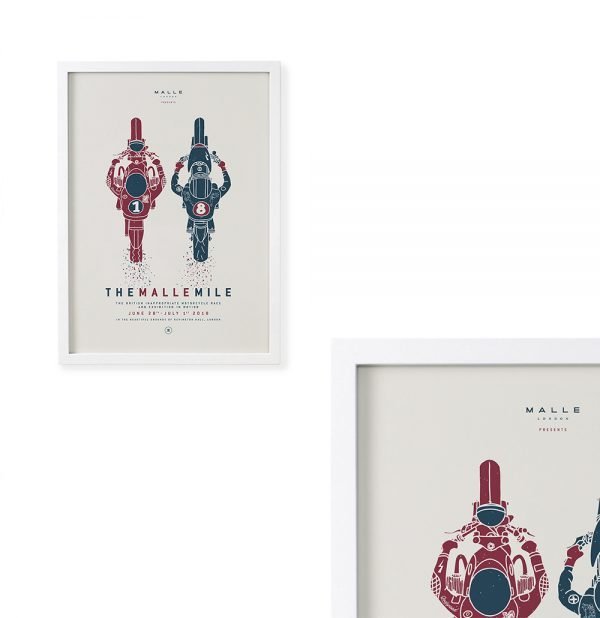 The Malle Mile Poster 2018 Framed_Red