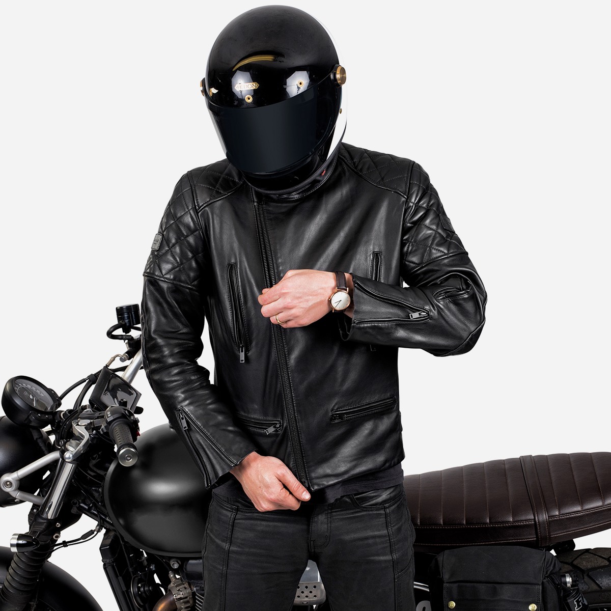 Godspeed Men's Leather Motorcycle Jacket - Malle London