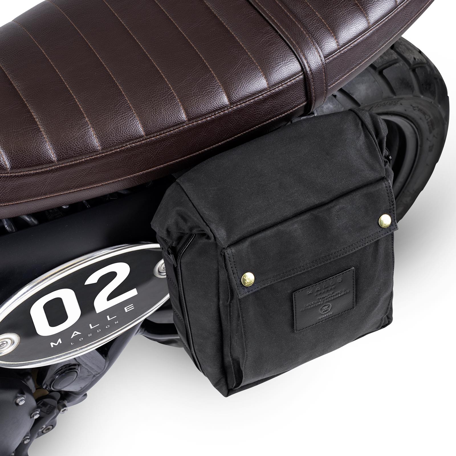 Leather motorcycle cheap tail bag