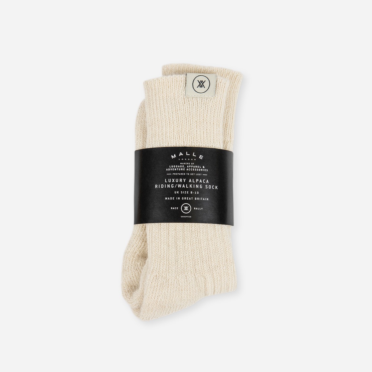 Malle Alpaca AdventureWear Socks - Ecru - Malle London