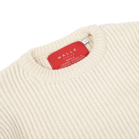 Malle London Ecru Merino Ribbed Sweatshirt 2