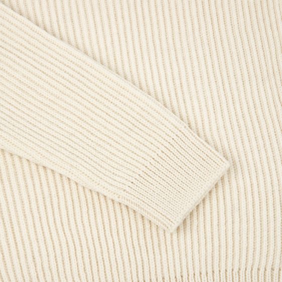 Malle London Ecru Merino Ribbed Sweatshirt 5