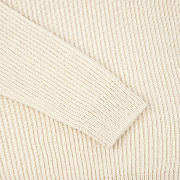 Malle London Ecru Merino Ribbed Sweatshirt 5