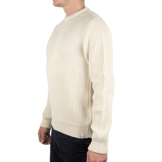 Malle London Ecru Merino Ribbed Sweatshirt 8