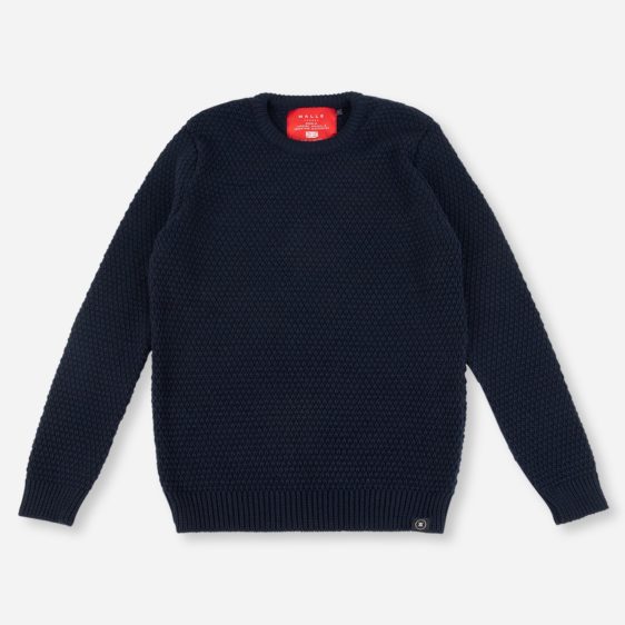 Malle London Navy Merino Heavy Sweatshirt 1