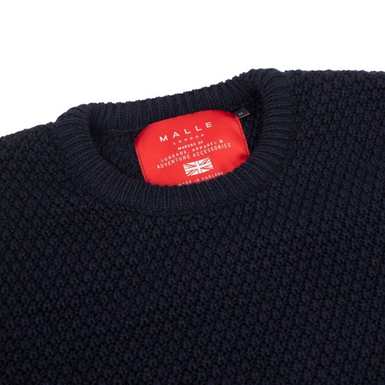 Malle London Navy Merino Heavy Sweatshirt 2