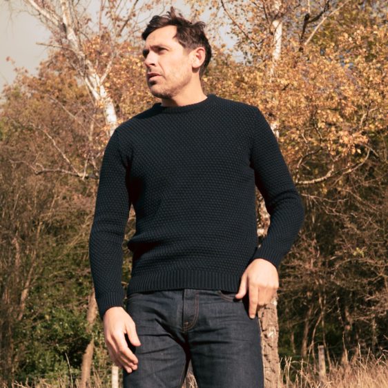 Malle London Navy Merino Heavy Sweatshirt