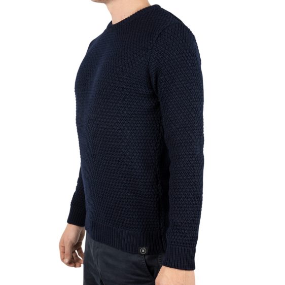 Malle London Navy Merino Heavy Sweatshirt 8