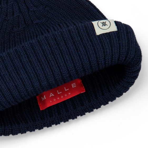 Malle London Navy Merino Wool Hat 2