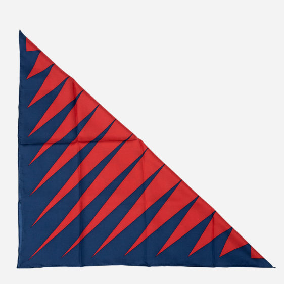 Malle Red Navy Silk Riding Scarf 6