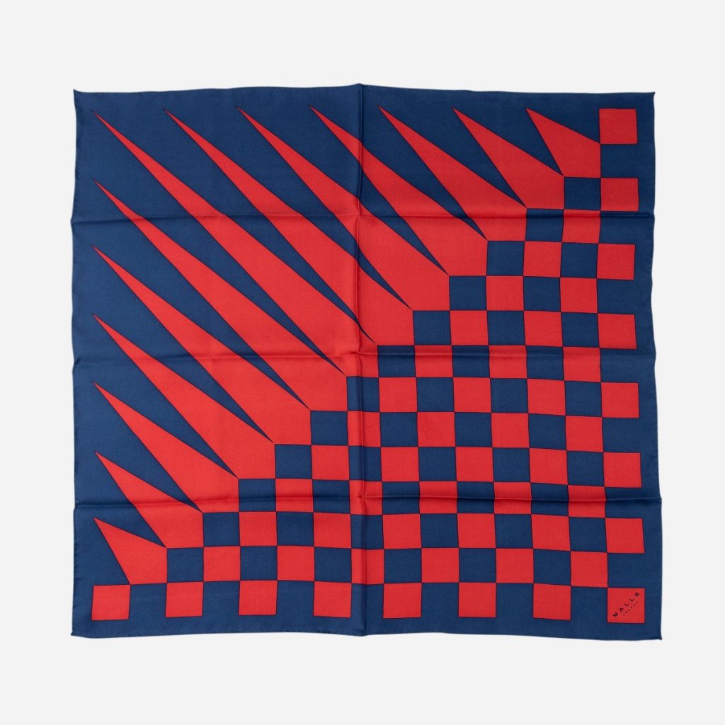The SwitchBack Silk Riding Scarf - Navy / Red