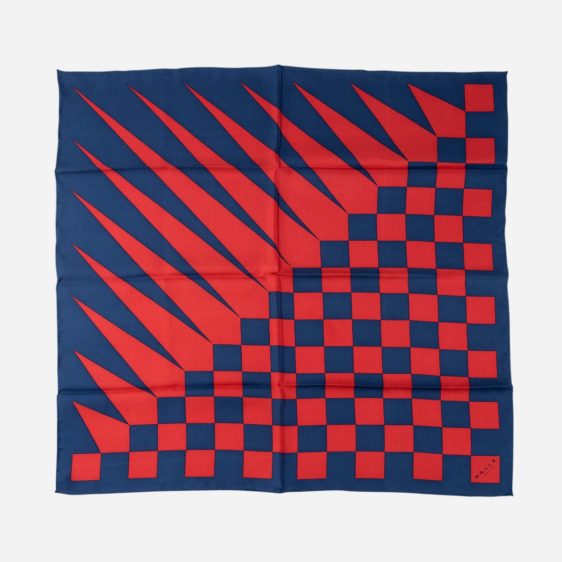 Malle Red Navy Silk Riding Scarf 7