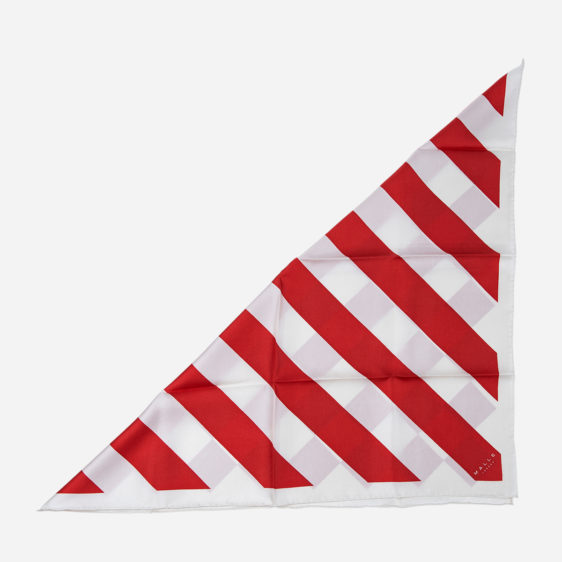 Malle Red White Silk Riding Scarf 6