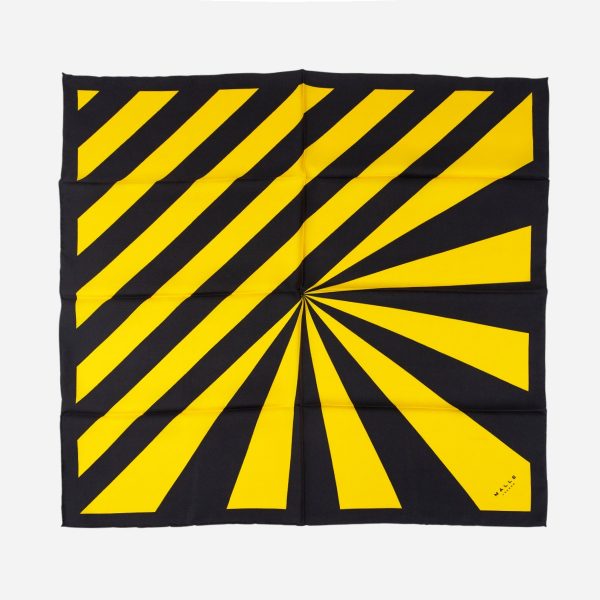 Malle Yellow Navy Silk Riding Scarf 7