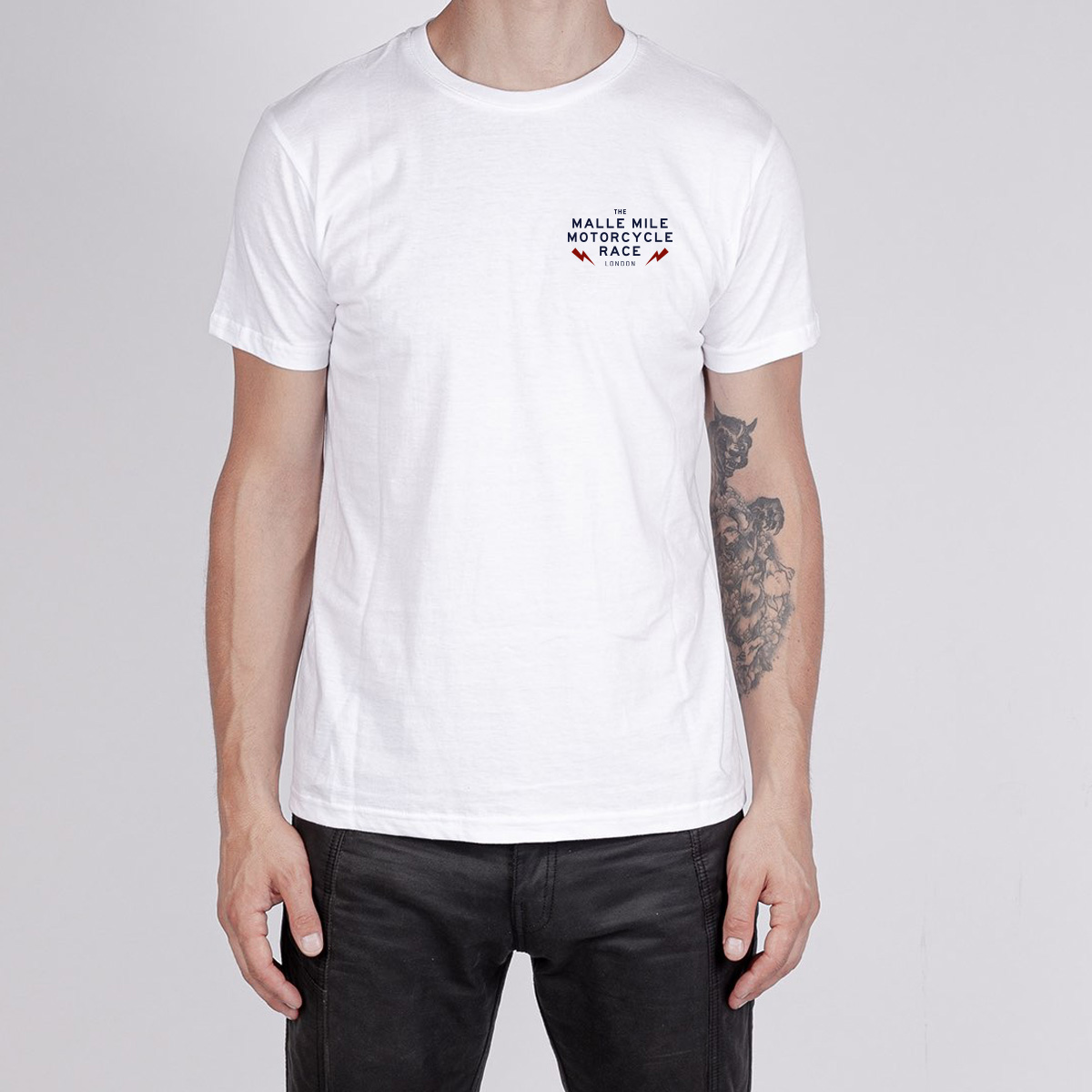 The Malle Mile T Shirt - White - Malle London