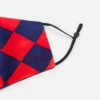 Malle Red Navy Silk Face Mask 1