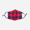 Malle Red Navy Silk Face Mask 2