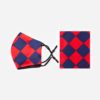 Malle Red Navy Silk Face Mask 3