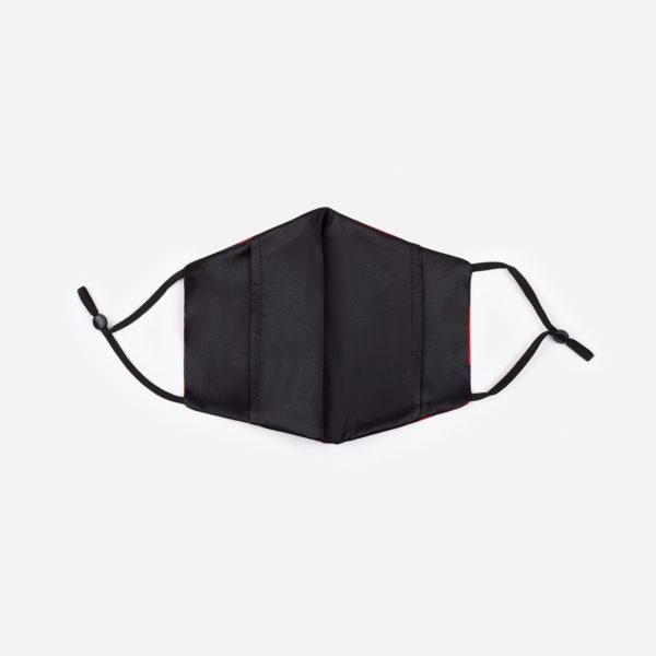 Malle Red Navy Silk Face Mask 4