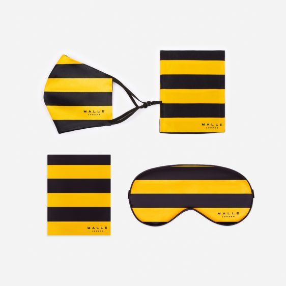 Malle Silk Eye Mask blk Ylw Set