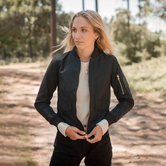 MA1 Womens Flight Jacket Black 2