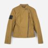 Malle Womens Racer Jacket Tan 1