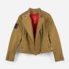 Malle Womens Racer Jacket Tan 5