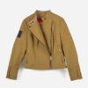 Malle Womens Racer Jacket Tan 6