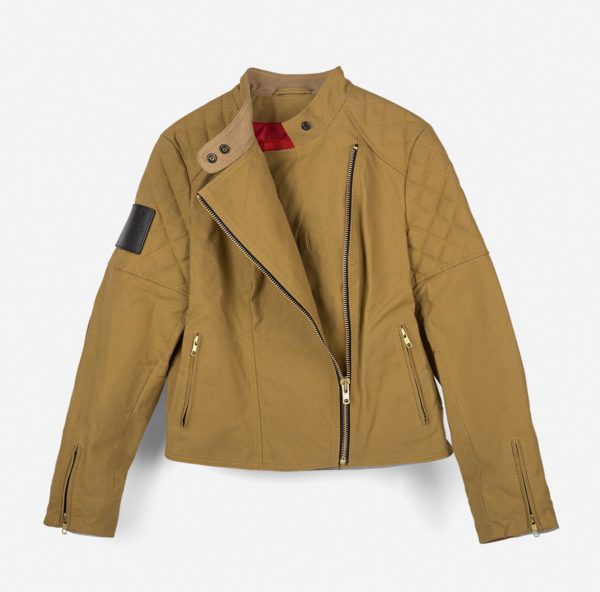 Malle Womens Racer Jacket Tan 6